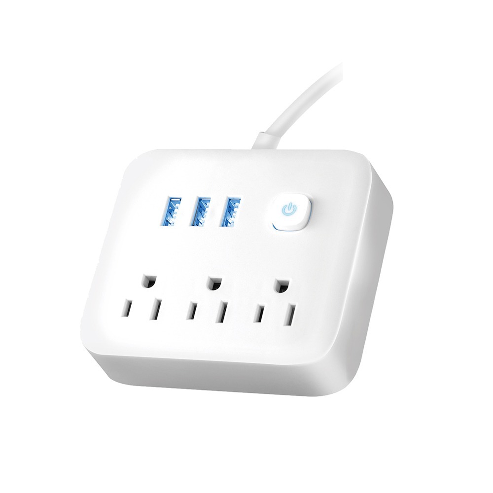 TRISTAR 三星牌三孔+3孔USB插座電源轉接器 TS-USB166(雲間白/霧夜黑)-細節圖3