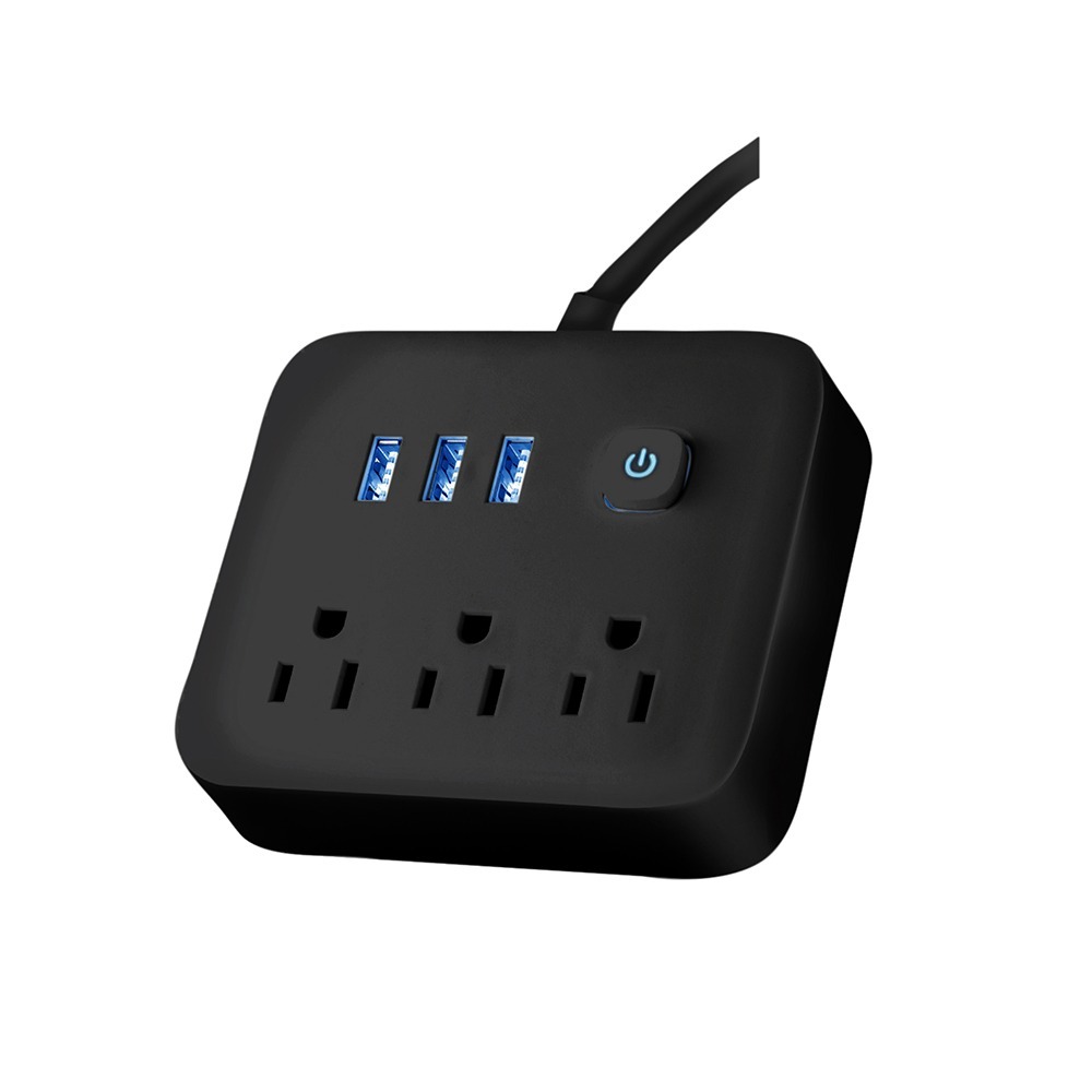 TRISTAR 三星牌三孔+3孔USB插座電源轉接器 TS-USB166(雲間白/霧夜黑)-細節圖4