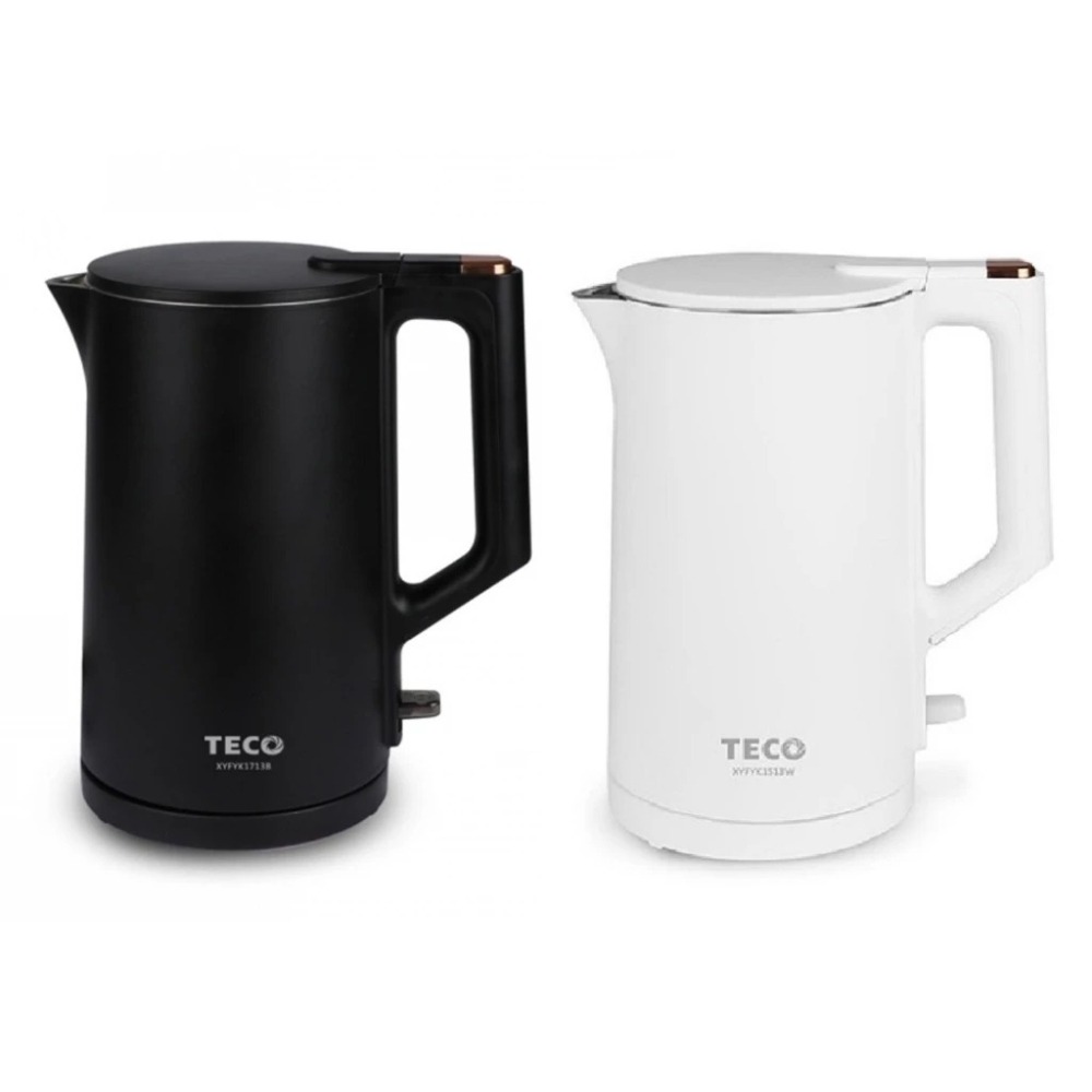 【東元】316不鏽鋼雙層防燙快煮壺 XYFYK1513B(黑)｜XYFYK1513W(白)-細節圖2