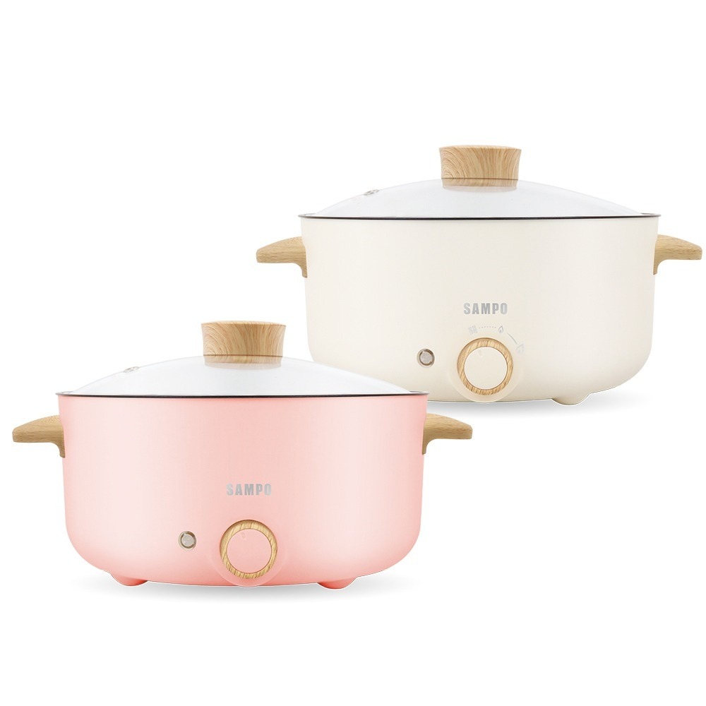 【SAMPO聲寶】三公升日式多功能料理鍋(TQ-B19301CL)卡其/粉紅｜兩色可選-細節圖2