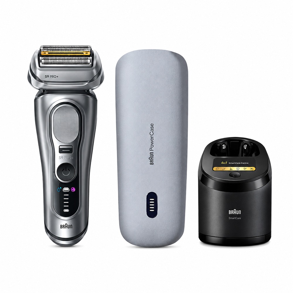 【德國百靈BRAUN】旗艦新9系列PRO+諧震音波自動清洗電鬍刀(9677cc)內附充電旅行盒-細節圖2
