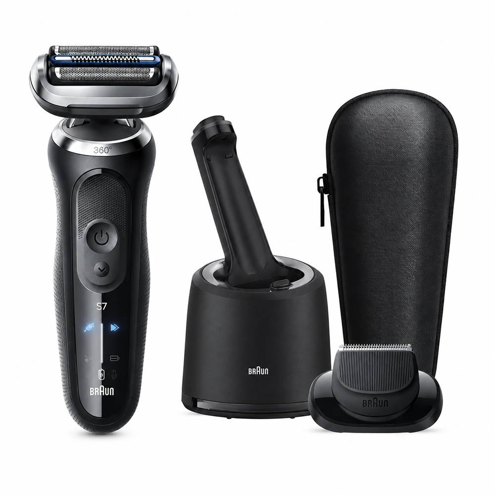 【德國百靈BRAUN】新7系列 PRO 360°靈動親膚 自動清洗電鬍刀(73-N85010cc)-細節圖2
