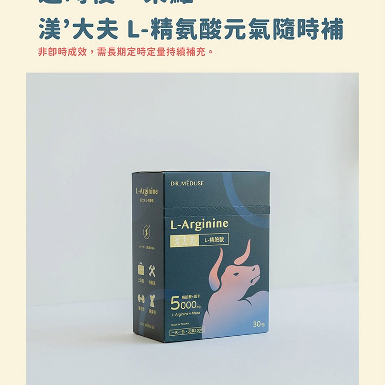 渼大夫 DR . MEDUSEL-精氨酸 8g/包X20包/盒-細節圖8