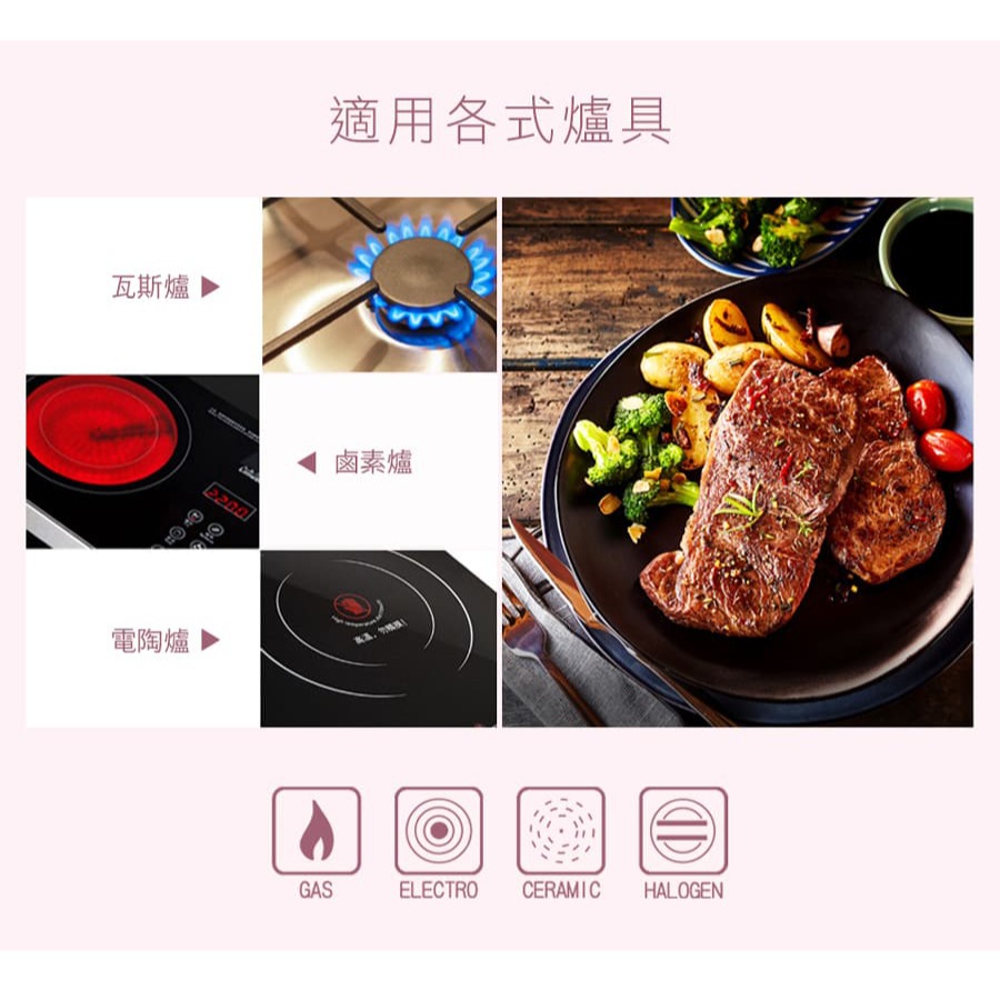 韓國Wonder Mama 康乃馨灰粉3鍋4件組/ 導熱迅速且均勻,不沾不黏好清洗 Wondermama 康乃馨灰粉3鍋-細節圖8