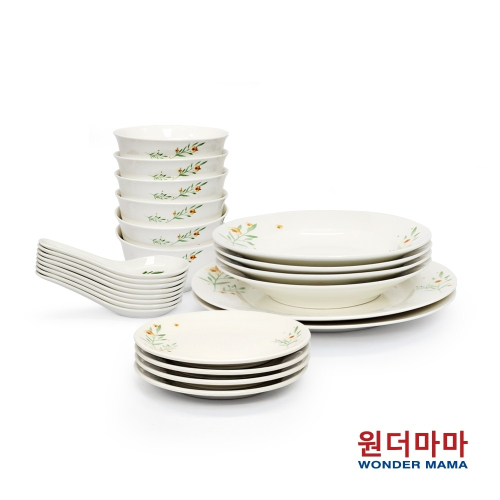 【韓國WONDER MAMA】 花漾餐盤24件組