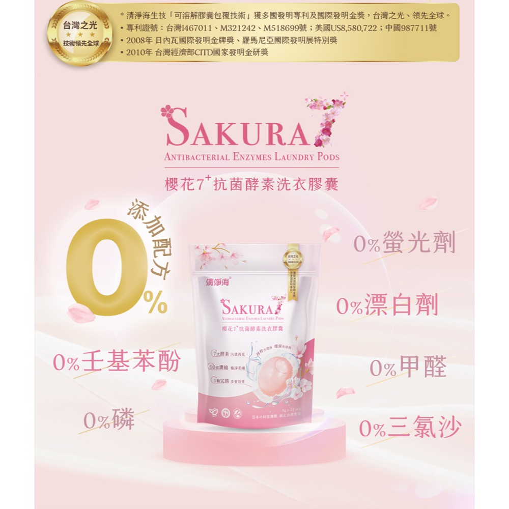 【清淨海】 櫻花7+系列 抗菌酵素洗衣精系列-細節圖5