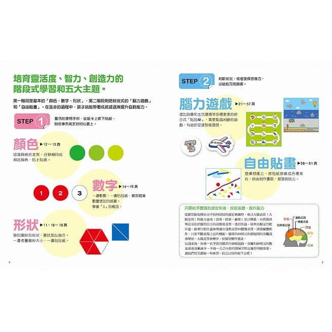 小熊/日本腦科學權威久保田競專為幼兒設計有效鍛鍊大腦貼紙遊戲【增訂版】（附365枚可重複使用的育腦貼紙）-細節圖3