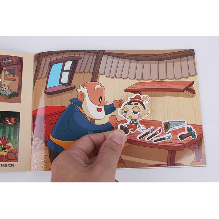 球球館 格林童話貼紙：小紅帽+三隻小豬 (全12冊) 格林童話貼紙書-細節圖8
