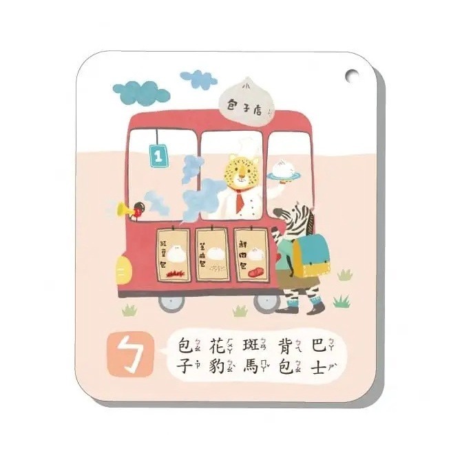 小康軒 國字識寫圖卡：相反詞拼拼樂、ABC識寫圖卡：字母拼拼樂、ㄅㄆㄇ識寫圖卡：超長商店街-細節圖2