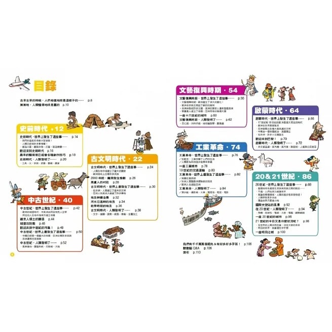 野人 孩子的世界歷史大地圖：從史前時代到21世紀，人類的大冒險與大發現(書後附動動腦Q&A)-細節圖5