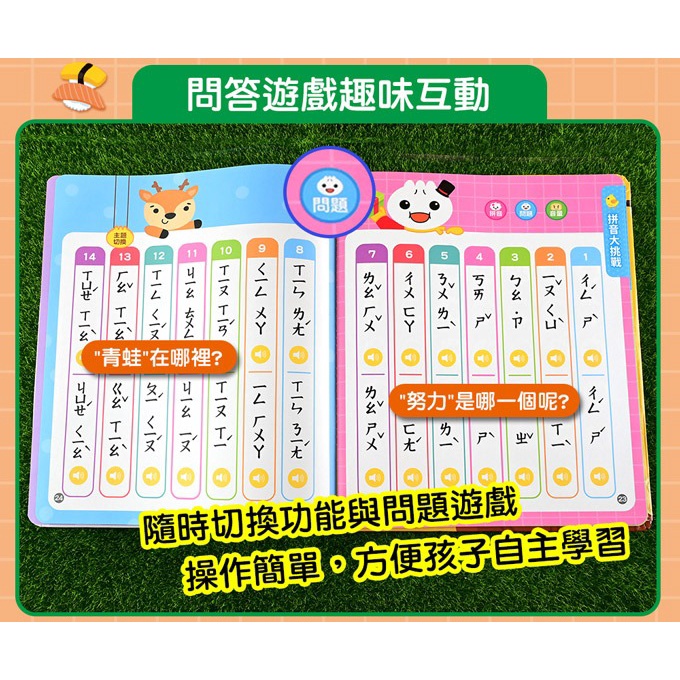 風車/ FOOD超人小手點讀ㄅㄆㄇ拼音書-細節圖5