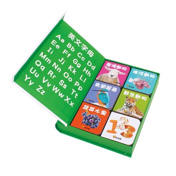 球球館/手掌書認知寶盒紅款- (交通工具。顏色。形狀)綠款(動物。123。蔬菜水果) 單盒 135-細節圖3