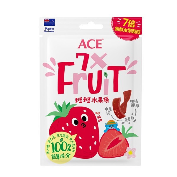 ACE 斑斑水果條 7倍新鮮水果製成 (百香果+奇亞籽) (黑醋栗+奇亞籽) (草莓+奇亞籽)(奇異果+奇亞籽)-細節圖2