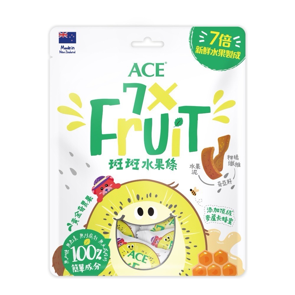 ACE 斑斑水果條 7倍新鮮水果製成 (百香果+奇亞籽) (黑醋栗+奇亞籽) (草莓+奇亞籽)(奇異果+奇亞籽)-細節圖4