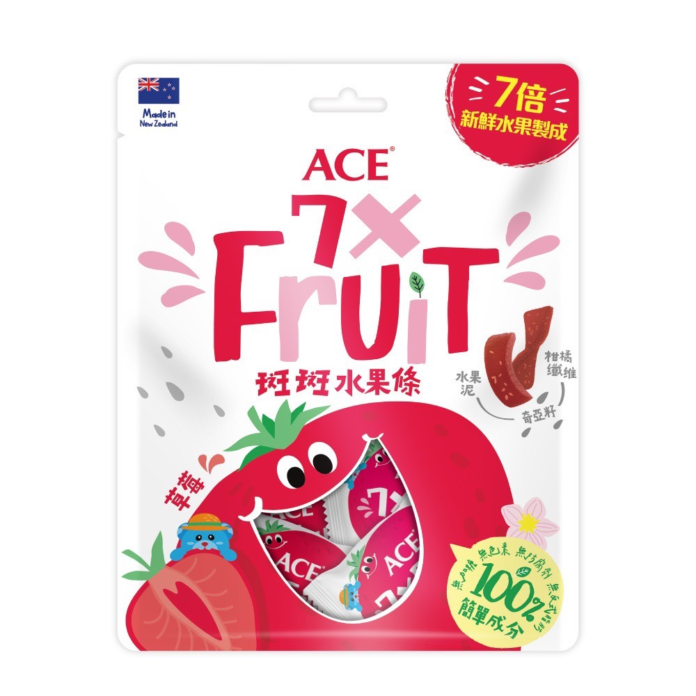 ACE 斑斑水果條 7倍新鮮水果製成 (百香果+奇亞籽) (黑醋栗+奇亞籽) (草莓+奇亞籽)(奇異果+奇亞籽)-細節圖6
