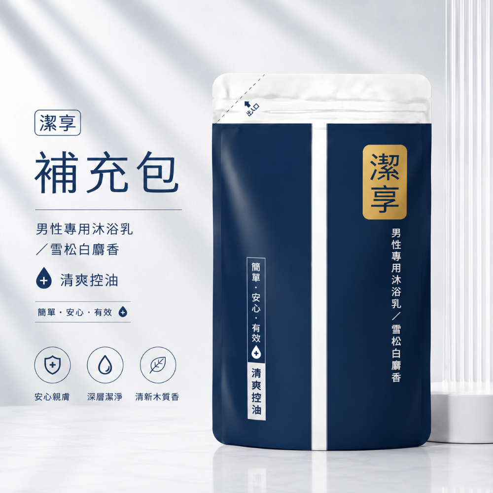 澡享 天然沐浴乳補充包650g(牡丹小蒼蘭/白茶/甘橙花梨木/麝香/玫瑰/紫藤月光花)-規格圖1