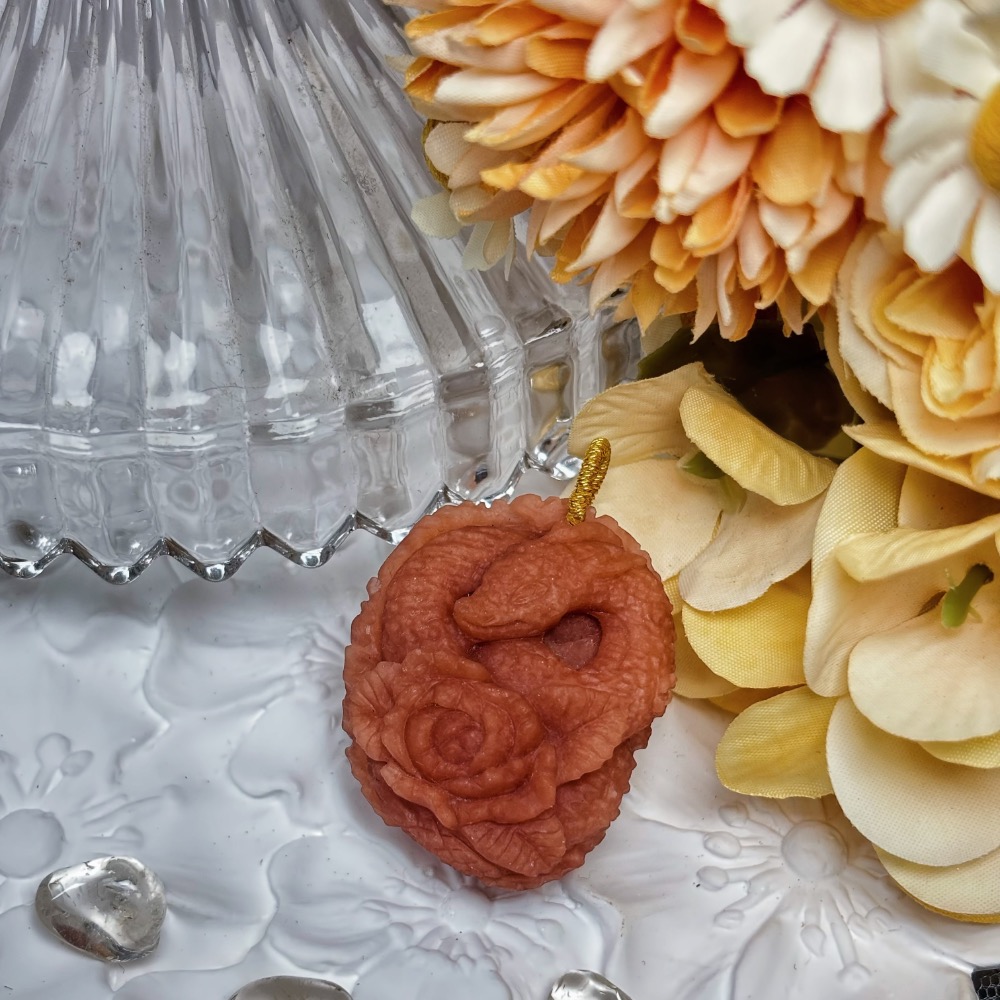 現貨✿天然阿拉善瑪瑙玫瑰龍蛋項鍊-細節圖2