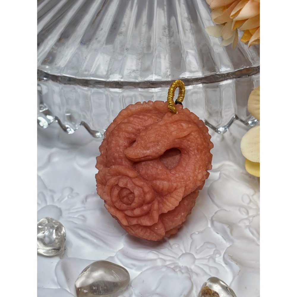 現貨✿天然阿拉善瑪瑙玫瑰龍蛋項鍊-細節圖3