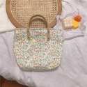 【小點事】故事的小黃花 手提棉布包女加厚拉鍊小方包甜美清新奶油系碎花-規格圖10