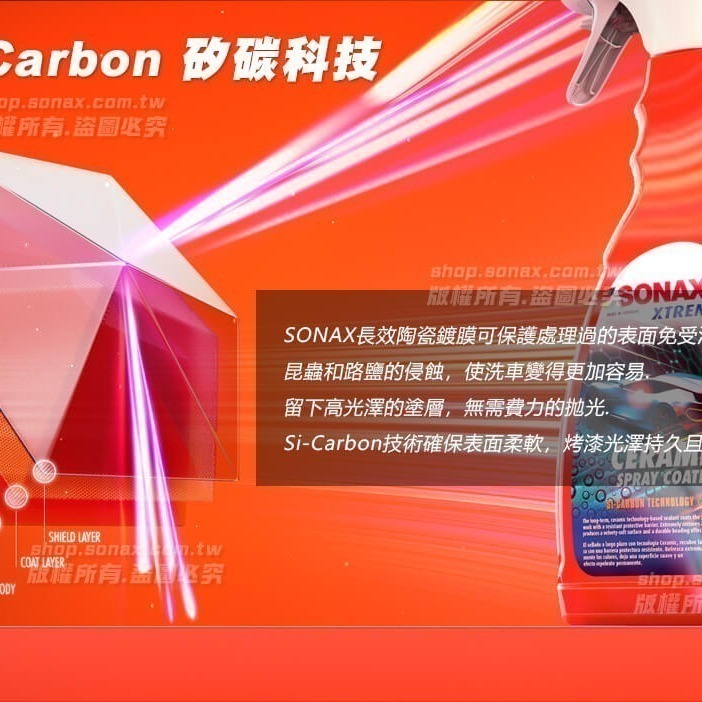 【SONAX 】CSC長效陶瓷鍍膜 撥水劑 長效保護 超強撥水 光澤UP-細節圖5