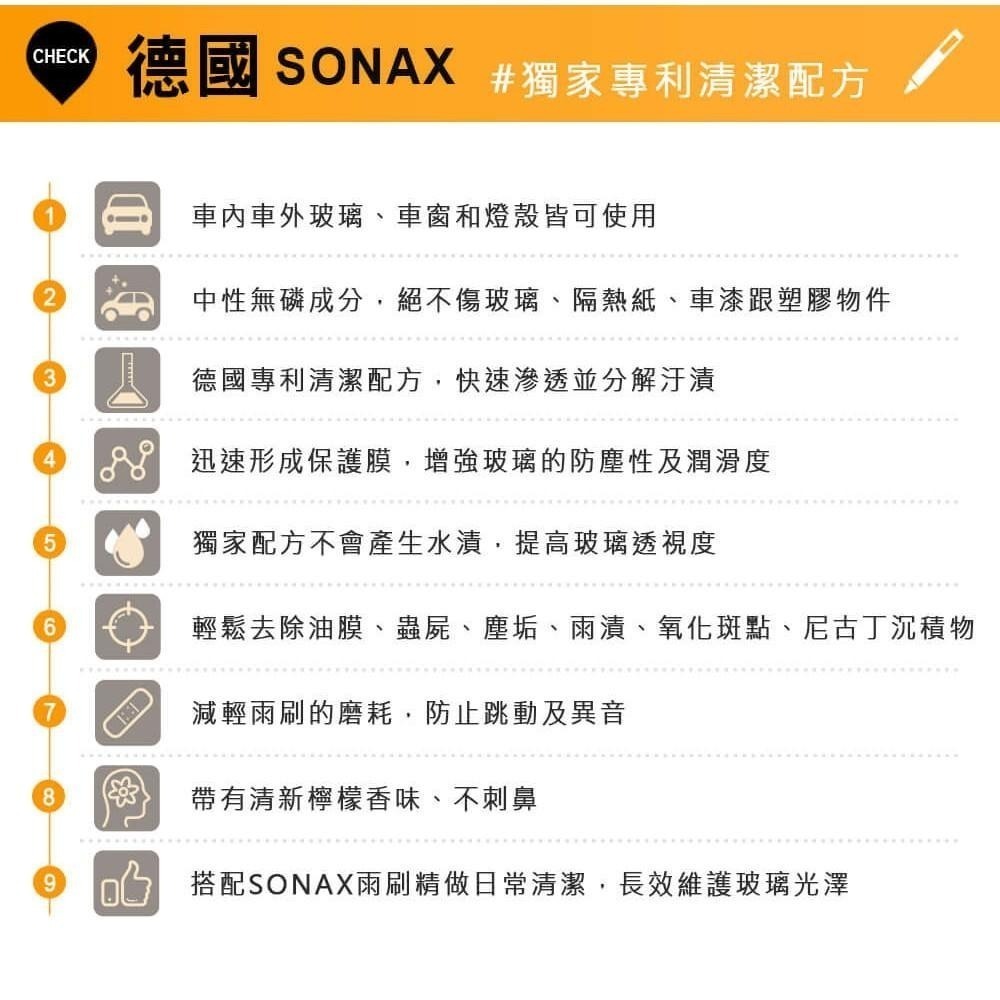 【SONAX】 玻璃除油膜劑-細節圖3