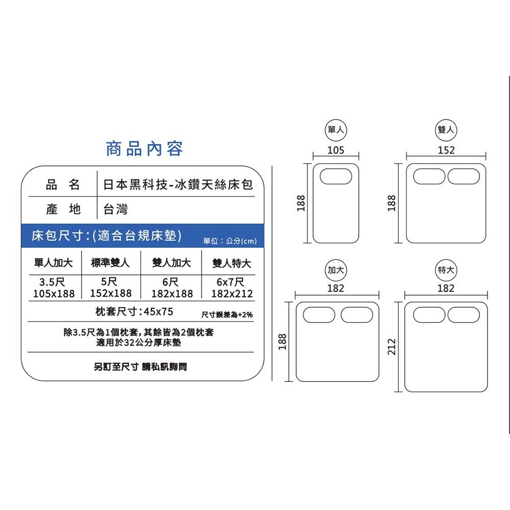 【Alber】日本黑科技 冰鑽天絲床包組 天絲 床包 枕套 台灣製 保潔墊 尺寸多樣-細節圖6