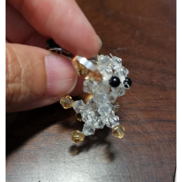 全新品，臺中葳格高中收納小圓包+水晶吉娃娃吊飾一個-細節圖7