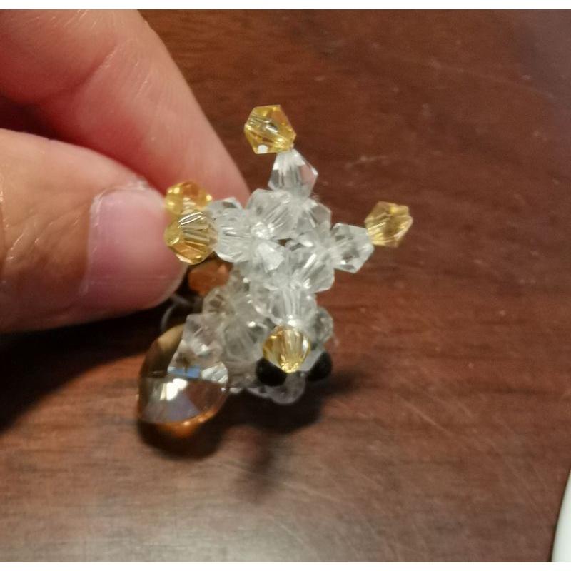 全新品，臺中葳格高中收納小圓包+水晶吉娃娃吊飾一個-細節圖9