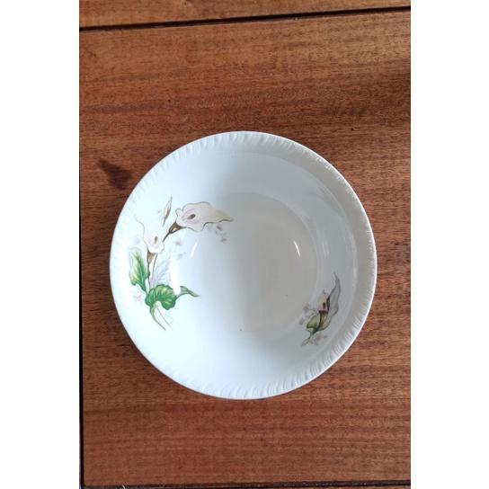 絕版大同瓷器中式湯盆兩個，海芋和蝴蝶蘭圖案-細節圖3