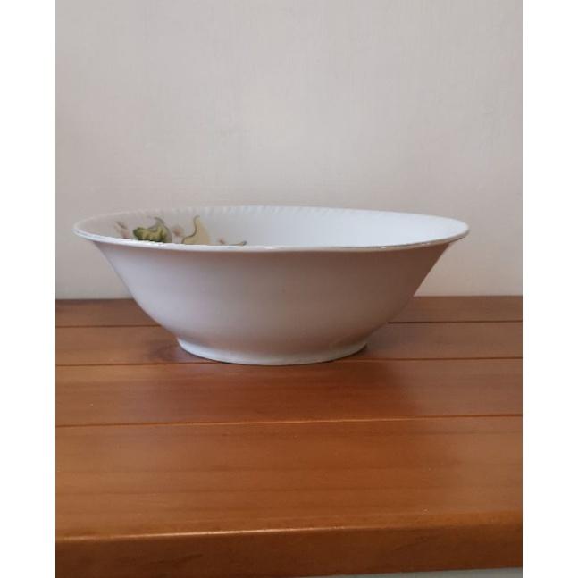 絕版大同瓷器中式湯盆兩個，海芋和蝴蝶蘭圖案-細節圖4