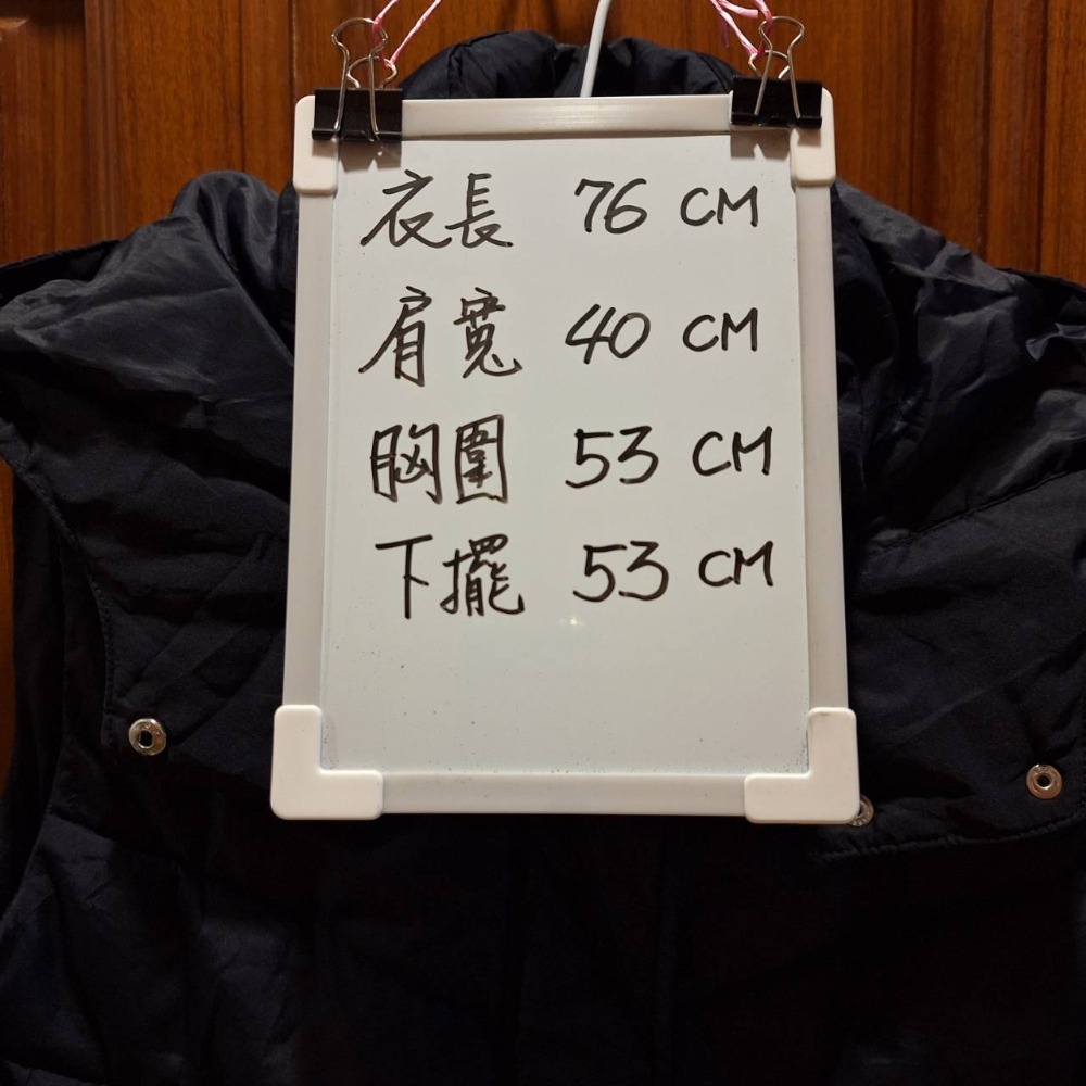 二手H&M女士冬季鋪棉立領連帽背心，尺碼42號-細節圖8