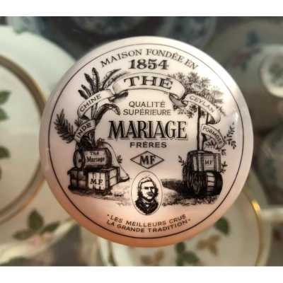 法國瑪黑兄弟茶Mariage Frères陶瓷黃油、果醬盒
