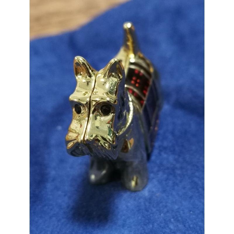 Vintage老時光，雅詩蘭黛香膏盒雪納瑞造型-細節圖3