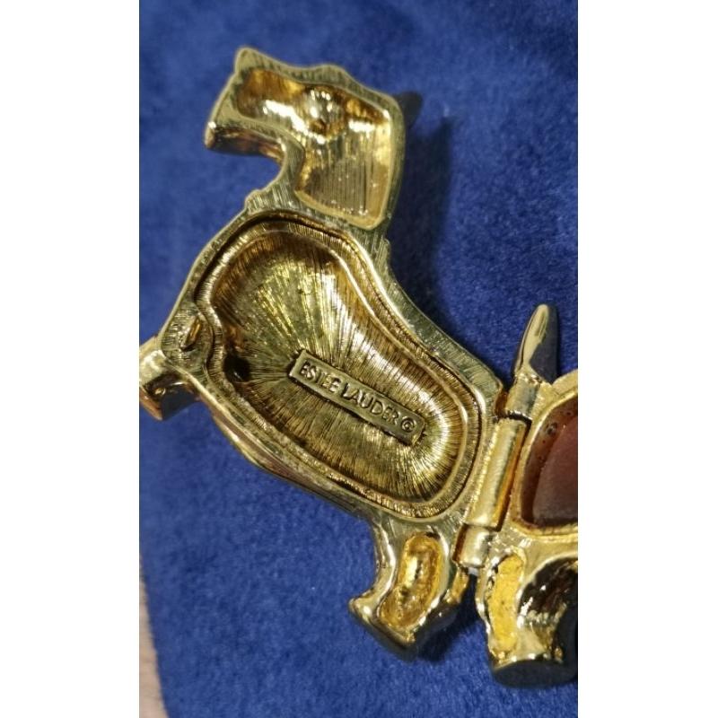 Vintage老時光，雅詩蘭黛香膏盒雪納瑞造型-細節圖7