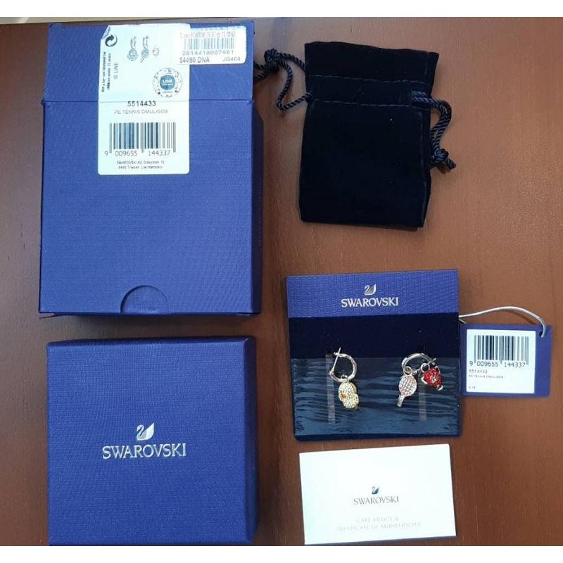 代友出售/施華洛世奇SWAROVSKI & LINE friend聯名款，網球莎莉金耳環組-細節圖2
