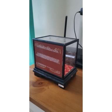 限自取不寄送！黃金擺件玻璃展示盒+粉紅色小熊戒指盒-細節圖2