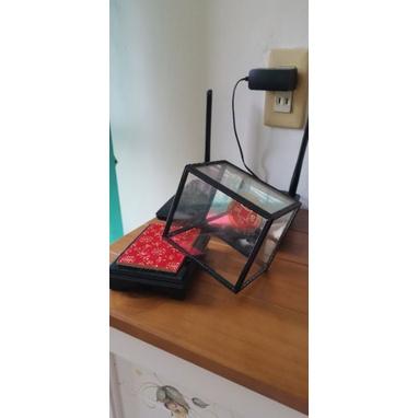 限自取不寄送！黃金擺件玻璃展示盒+粉紅色小熊戒指盒-細節圖3