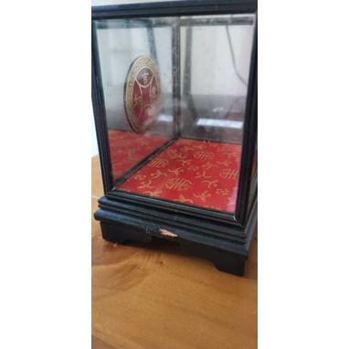 限自取不寄送！黃金擺件玻璃展示盒+粉紅色小熊戒指盒-細節圖4