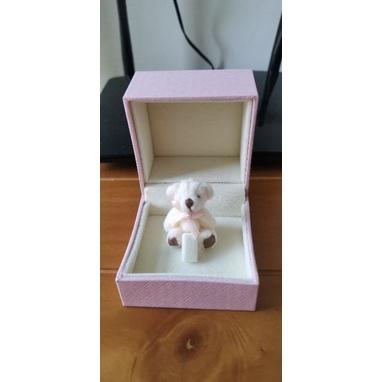 限自取不寄送！黃金擺件玻璃展示盒+粉紅色小熊戒指盒-細節圖6