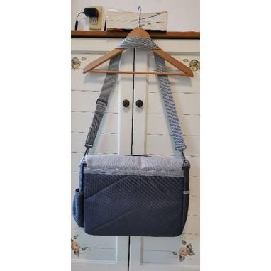 全新品，臺中葳格高中書包，側揹郵差包-細節圖2