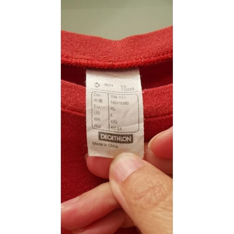 二手衣，迪卡儂女士圓領長袖XL碼T恤兩件一起賣，只要50塊！有瑕疵-細節圖4