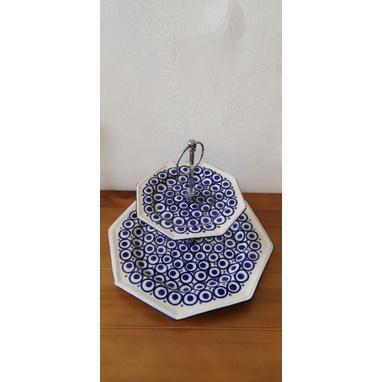 全新下午茶點心陶瓷展示盤架-細節圖3