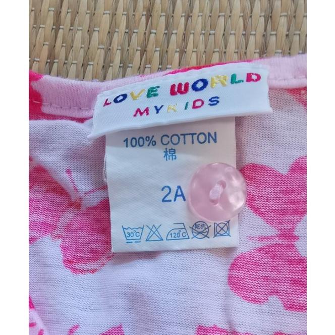 二手愛的世界純棉洋裝，裙襬有幾處黃漬-細節圖2