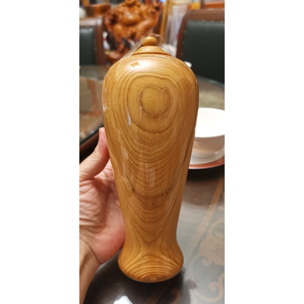 原木圓長柱型聞香瓶，周長約27公分，高度約21公分-細節圖3