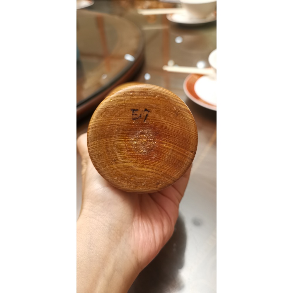 原木圓長柱型聞香瓶，周長約27公分，高度約21公分-細節圖5