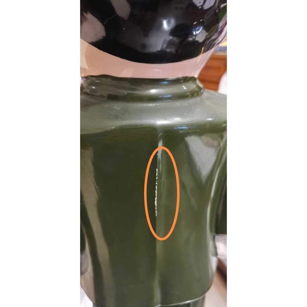 二手大型陶瓷公仔，憲兵隊長，高度大約52.5公分，只能用中華郵政寄送-細節圖6