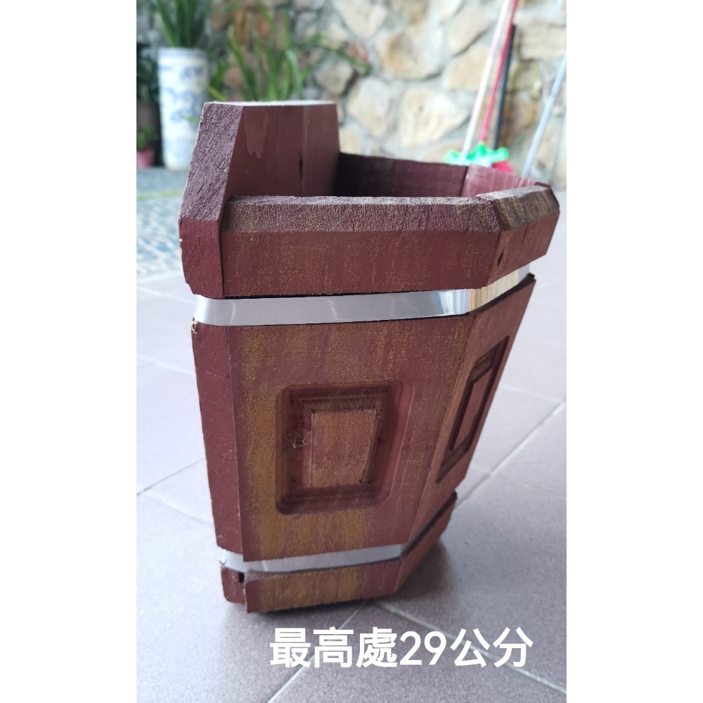 全新園藝用品，戶外加州紅木壁掛式花盆-細節圖2