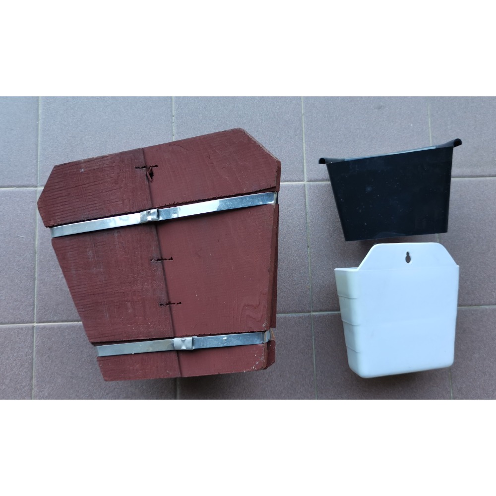 全新園藝用品，戶外加州紅木壁掛式花盆-細節圖4