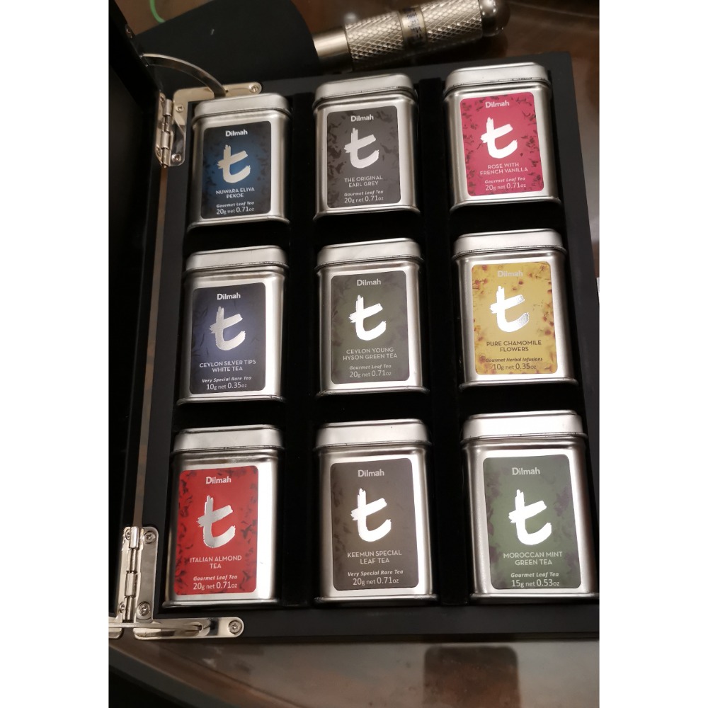 老紅茶，DILMAH帝瑪紅茶木質禮盒，內含九種風味，鐵罐小包裝-細節圖2