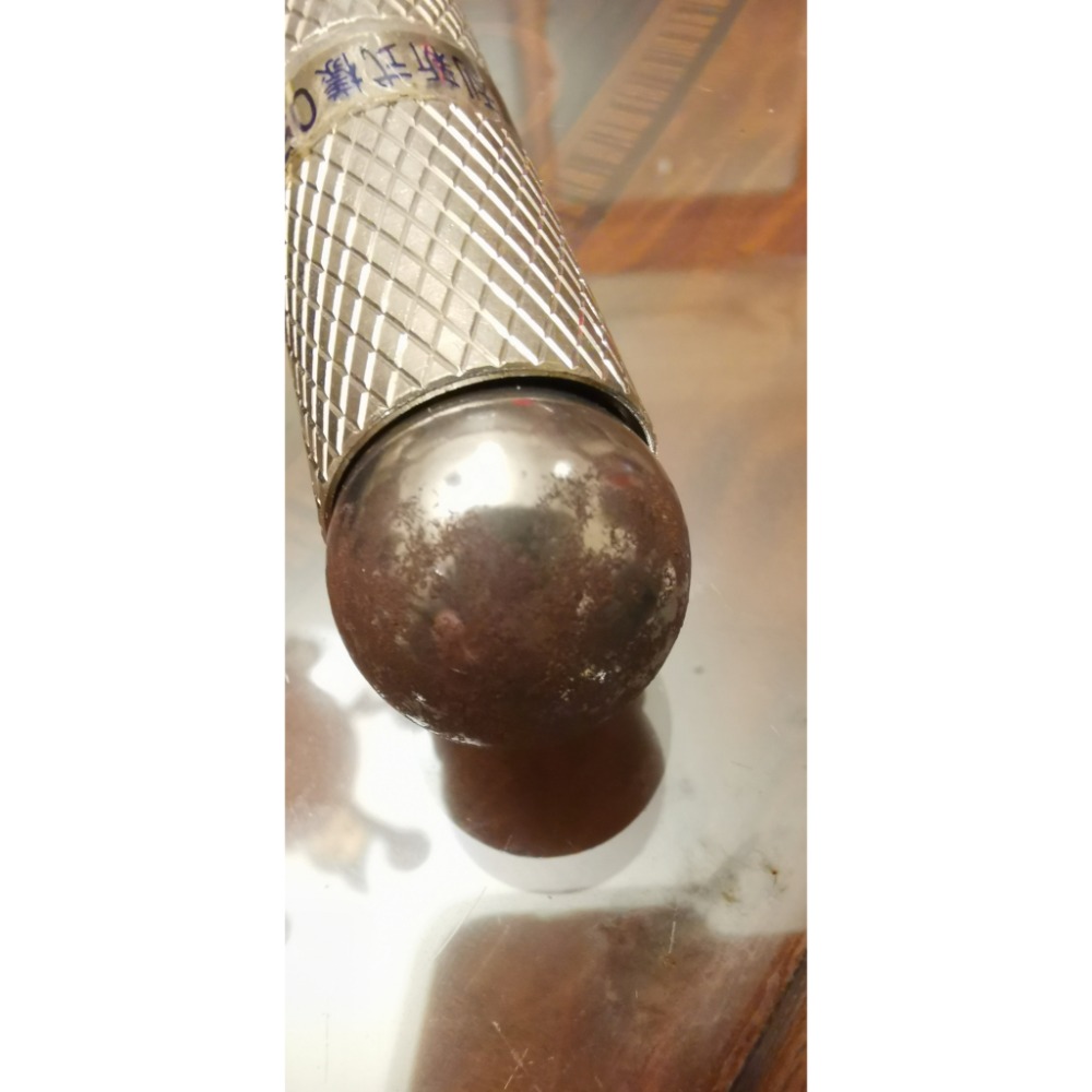 二手商品，不銹鋼經絡敲打棒+木質穴位按摩棒，兩款合售不拆賣-細節圖3